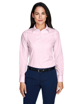 D645W Devon & Jones Ladies' Crown Woven Collection™ Banker Stripe