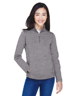 DG798W Devon & Jones Ladies' Newbury Mélange Fleece Quarter-Zip DG798W Devon & Jones Ladies' Newbury Mélange Fleece Quarter-Zip