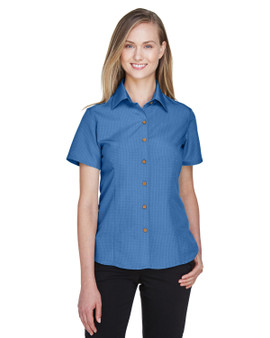 M560W Harriton Ladies' Barbados Textured Camp Shirt