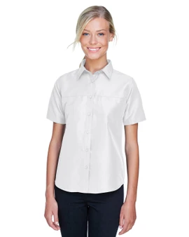 M580W Harriton Ladies' Key West Short-Sleeve Performance Staff Shirt