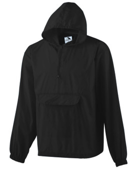 31300 Augusta Drop Ship Hooded Nylon Half Zip Pullover Pouch Jacket