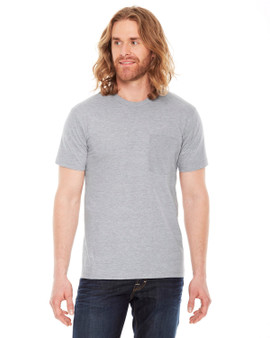 2406W American Apparel Unisex Fine Jersey Pocket Short-Sleeve T-Shirt