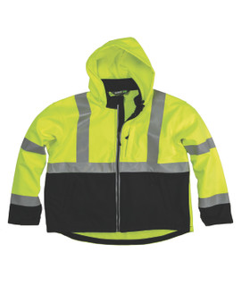 HVJ206T Berne Men's Tall Hi-Vis Class 3 Hooded Softshell Jacket