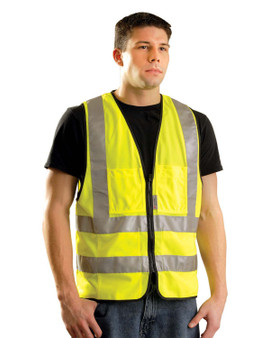 LUXSSF OccuNomix Premium Solid Dual Stripe Vest, Class 2