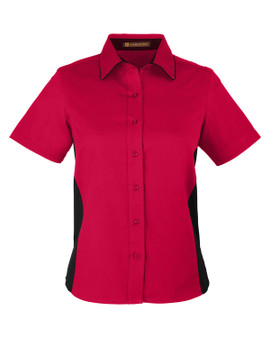M586W Harriton Ladies' Flash IL Colorblock Short Sleeve Shirt