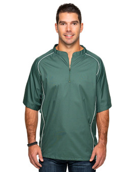 RP9702 Rawlings Drop Ship Adult Short Sleeve 1/4-Zip Poly Dobby Jacket