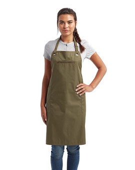 RP121 Artisan Collection by Reprime Barley Contrast Stitch Recycled Bib Apron