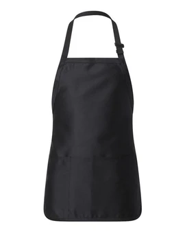 Q4250 Q-Tees Full-Length Apron with Pouch Pocket