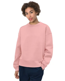 BA7702 Bayside Women's USA-Made Fleece Crewneck Sweatshirt