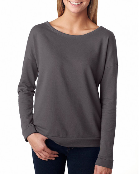 6931 Next Level Ladies' French Terry Long-Sleeve Scoop 6931 Next Level Ladies' French Terry Long-Sleeve Scoop