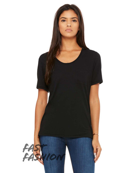 8818B Bella + Canvas Fast Fashion Ladies' Flowy Pocket T-Shirt 8818B Bella + Canvas Fast Fashion Ladies' Flowy Pocket T-Shirt