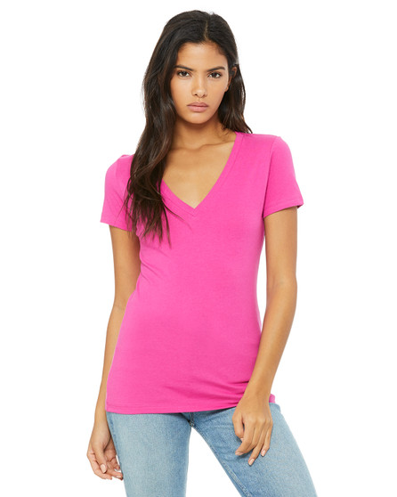 B6035 Bella + Canvas Ladies' Jersey Short-Sleeve Deep V-Neck T-Shirt B6035 Bella + Canvas Ladies' Jersey Short-Sleeve Deep V-Neck T-Shirt
