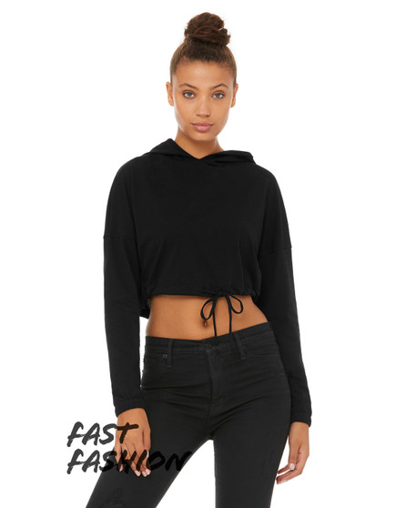 B6512 Bella + Canvas Fast Fashion Ladies' Cinched Cropped Hooded T-Shirt B6512 Bella + Canvas Fast Fashion Ladies' Cinched Cropped Hooded T-Shirt