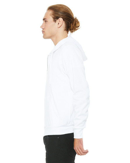 3739 Bella + Canvas Unisex Poly-Cotton Sponge Fleece Full-Zip Hooded Sweatshirt, view 2