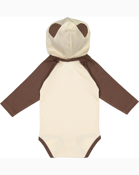 4418 Rabbit Skins Infant Long Sleeve Fine Jersey Bodysuit With Ears, view 2