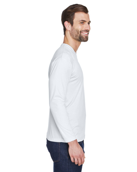 8422 UltraClub Adult Cool & Dry Sport Long-Sleeve Performance Interlock T-Shirt, view 2