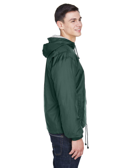 8915 UltraClub Adult Fleece-Lined Hooded Jacket 8915 UltraClub Adult Fleece-Lined Hooded Jacket