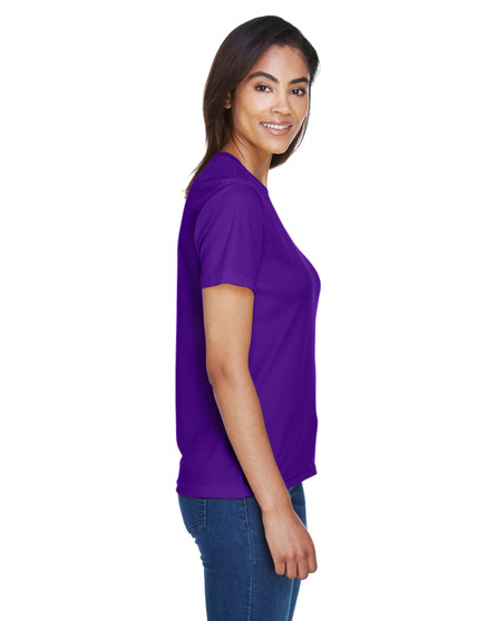 78182 Core 365 Ladies' Pace Performance Piqué Crewneck, view 2