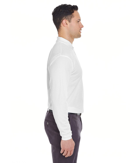 8210LS UltraClub Adult Cool & Dry Long-Sleeve Mesh Piqué Polo, view 2