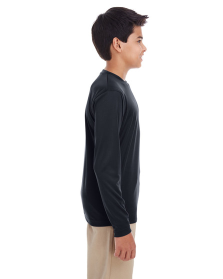 8622Y UltraClub Youth Cool & Dry Performance Long-Sleeve Top, view 2
