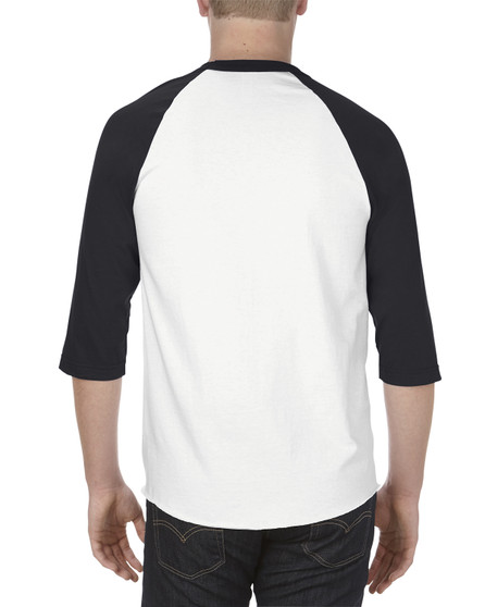 AL1334 Alstyle Adult 6.0 oz., 100% Cotton 3/4 Raglan T-Shirt