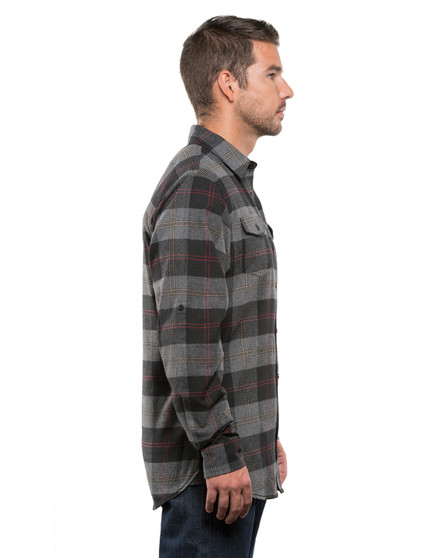 B8210 Burnside Men's Plaid Flannel Shirt