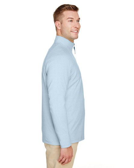 DG480 Devon & Jones CrownLux Performance™ Men's Clubhouse Micro-Stripe Quarter-Zip, view 2