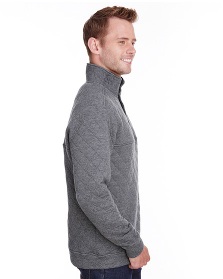 JA8890 J America Adult Quilted Snap Pullover, view 2