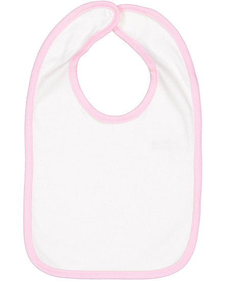 RS1004 Rabbit Skins Infant Contrast Trim Bib RS1004 Rabbit Skins Infant Contrast Trim Bib