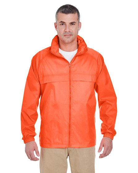 8929 UltraClub Adult Full-Zip Hooded Pack-Away Jacket 8929 UltraClub Adult Full-Zip Hooded Pack-Away Jacket