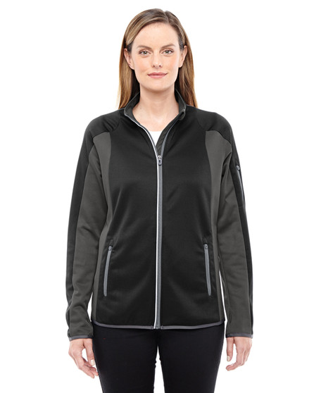 78230 North End Ladies' Motion Interactive Colorblock Performance Fleece Jacket