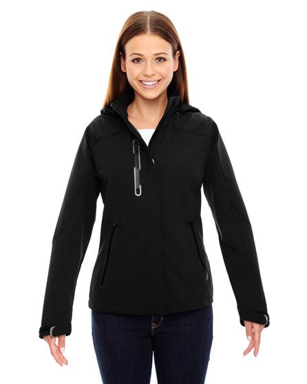 78665 North End Ladies' Axis Soft Shell Jacket with Print Graphic Accents 78665 North End Ladies' Axis Soft Shell Jacket with Print Graphic Accents