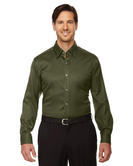 88635 North End Men's Legacy Wrinkle-Free Two-Ply 80's Cotton Jacquard Taped Shirt