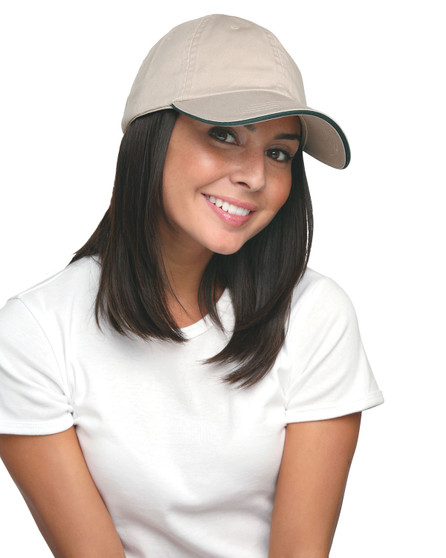 BA3617 Bayside 100% Washed Cotton Unstructured Sandwich Cap