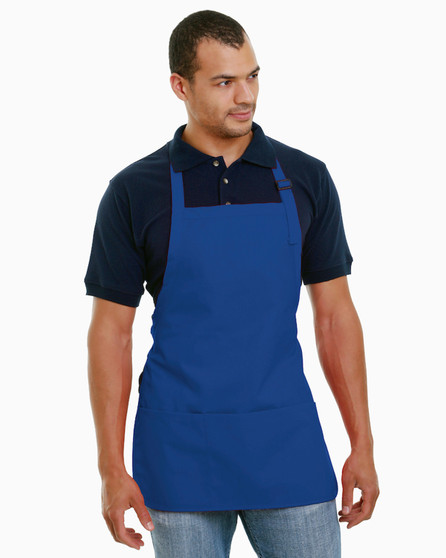 BA4250 Bayside 65% polyester / 35% cotton Deluxe Medium Bib Apron