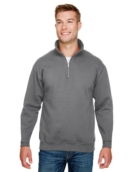 BA920 Bayside Unisex 9.5 oz., 80/20 Quarter-Zip Pullover Sweatshirt
