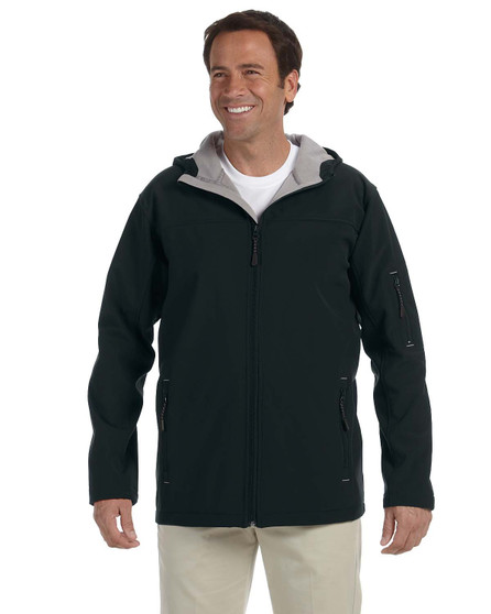 D998 Devon & Jones Men's Soft Shell Hooded Jacket D998 Devon & Jones Men's Soft Shell Hooded Jacket