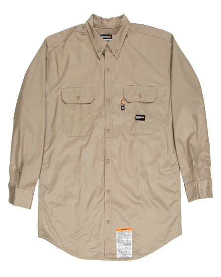 FRSH10 Berne Men's Flame-Resistant Button-Down Work Shirt FRSH10 Berne Men's Flame-Resistant Button-Down Work Shirt