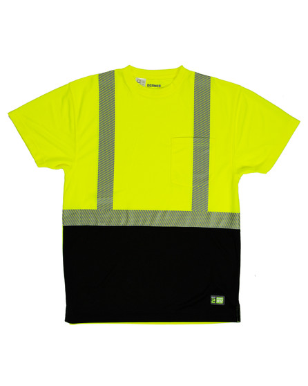 HVK017 Berne Unisex Hi-Vis Class 2 Color Blocked Pocket T-Shirt