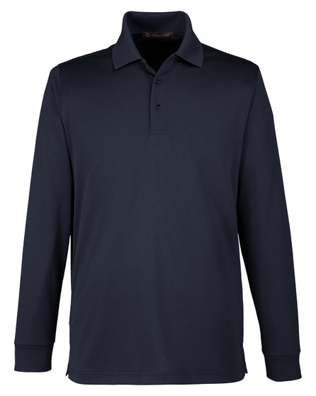 M348LT Harriton Men's Tall Advantage Long Sleeve Snag Protection Plus IL Polo