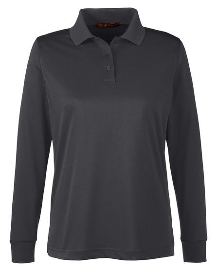 M348LW Harriton Ladies' Advantage Snag Protection Plus IL Long Sleeve Polo