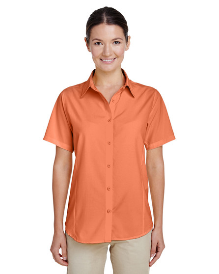 M610SW Harriton Ladies' Paradise Short-Sleeve Performance Shirt
