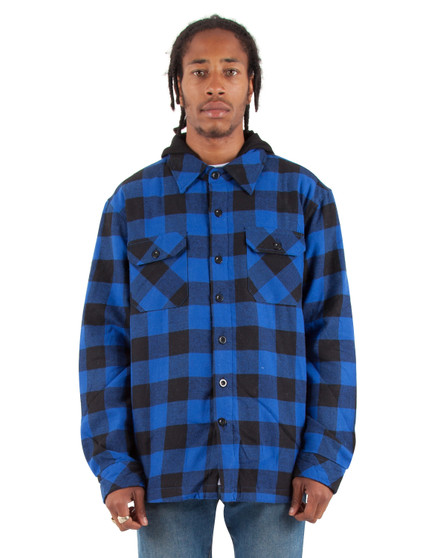 SHFJ Shaka Wear Drop Ship Adult Hooded Flannel Jacket