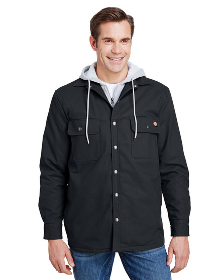 TJ203 Dickies Men's Hooded Duck Quilted Shirt Jacket