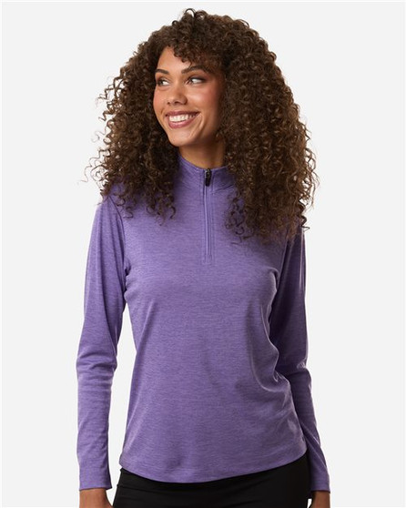 4HM70L Women's Pro-Lock Performance Mélange Quarter-Zip Pullover