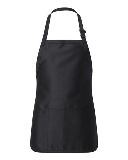 Q4250 Q-Tees Full-Length Apron with Pouch Pocket