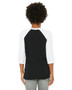 3200Y Bella + Canvas Youth 3/4-Sleeve Baseball T-Shirt
