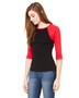 B2000 Bella + Canvas Ladies' Baby Rib 3/4-Sleeve Contrast Raglan T-Shirt B2000 Bella + Canvas Ladies' Baby Rib 3/4-Sleeve Contrast Raglan T-Shirt