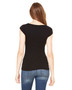 B8705 Bella + Canvas Ladies' Sheer Mini Rib Cap-Sleeve Deep V-Neck T-Shirt
