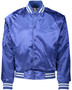 3610 Augusta Unisex Striped Trim Satin Baseball Jacket